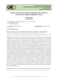 Article 152 article 152 states that the national language is the malay language. Pdf Language And Nationalism In Malaysia A Language Policy Perspective
