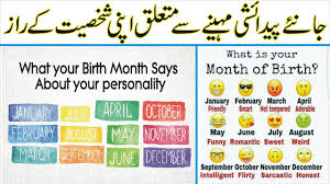 12 Birth Month Personality Chart In Hindi Birth Month