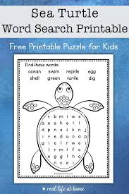 Sea Turtle Word Search Free Printable In 2020 Turtle Activities Kids Learning Activities Printable Puzzles For Kids