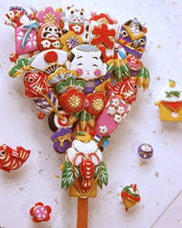 額をダイヤ形に使って 手作りオタク日記 正月 飾り 手作り カード 手作り お正月 飾り