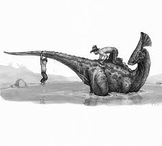 1 673 Likes 12 Comments Shaun Keenan Shaunmichaelkeenan On Instagram An Afternoon Bath Oldwestdinosaurs Olorotitan Dinosaur Dinosaur Art Art Animals