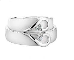 His And Hers White Gold Heart Wedding Bands Wedding Rings Unique Wedding Rings Online Wedding Rings