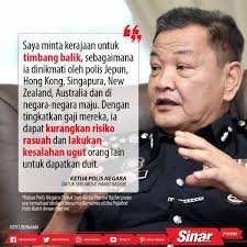 Lambang yang digunakan pada pundak seragam adalah. Gaji Keperluan Polis Pangkat Rendah Diberi Perhatian