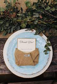 Burlap Diapers Table Setting Napkin Folded Dipers Thank You Card Plate Setting Rustic Table Setting Idea Boy Shower Baby Shower Napkins Baby Shower Event