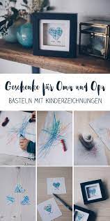 Wenn du anregungen suchst, welche geschenke du mit deinem kindern zusammen basteln kannst, bist du hier genau richtig. Diy Geschenkidee Mit Kinderzeichnung Geschenkidee Fur Oma Und Opa