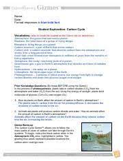 Atmosphere, biomass, biosphere, carbon reservoir, carbon sink, fossil fuel, geosphere, greenhouse the carbon cycle gizmo™ allows you to follow the many paths an atom of carbon can take through earth's systems. Carbon Cycle Gizmo Answer Key Pdf Google Search Carbon Cycle Carbon Cycle