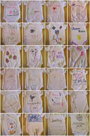 How To Paint Onesies At A Baby Shower Baby Shower Onesie Baby Shower Funny Baby Shower Onesie Decorating