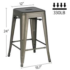 Maybe you would like to learn more about one of these? Yaheetech 24 Inch Set Of 4 Counter Height Metal Bar Stools Yaheetech Shop