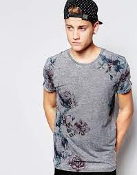 Topman black monochrome floral skinny fit blazer. New Look T Shirt With Floral Placement Print At Asos Com Mens Tshirts T Shirt Menswear