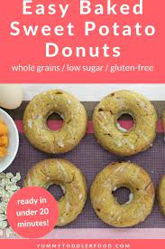 Sweet Potato Baked Donut Recipe Easy Healthy So Good Recipe Potato Donuts Easy Donut Recipe Baby Food Recipes