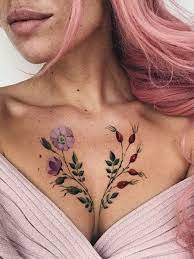 50 Beste Borsttatoeages Voor Vrouwen Chest Tattoos For Women Cool Chest Tattoos Shoulder Tattoos For Women