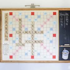 How To Make A Diy Giant Wall Scrabble Game Board Diy Diy Sliding Barn Door Diy Dresser
