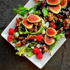 Black Mission Fig Roasted Rosemary Walnut Salad W Lemon Lime Vinaigrette Free Recipe Below Walnut Salad Lime Vinaigrette Healthy Recipes