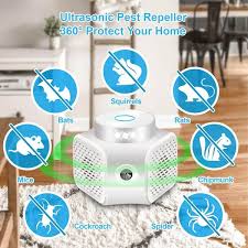 360 Degree Ultrasonic Rodent Repellent with Flashing Light
