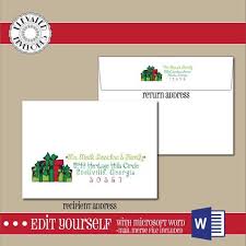 Editable Christmas Envelope Template Christmas Envelope Addressing Christmas Word Mail Merge Instant Download Retu Envelope Template Christmas Envelopes Words