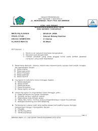 Check spelling or type a new query. Soal Bahasa Jawa