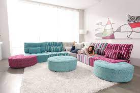 Mah Jong Style Modular Sofa Montreal Modern Sofa Sectional Turquoise Living Room Decor Furniture
