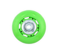 50mm Green, Ball Bearing Inline Skate Wheel, Plastic