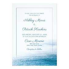 Elegant Simple Ocean Beach Seaside Wedding Invitation Zazzle Com Seaside Wedding Invitations Seaside Wedding Ocean Wedding Invitations