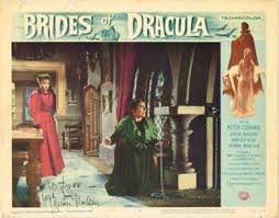11x14 Movie Lobby Card, 0462, 1960-8, "Brides of Dracula", Signed by Y.  Monlaur | eBay