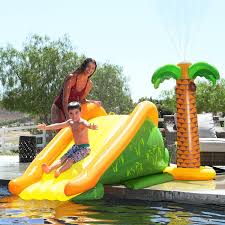 Swimoutlet.com has been visited by 100k+ users in the past month Buy Giant Inflatable Pool Slide Pool Side Water Slide With Palm Tree Sprinkler Play Center For Kids And Family 98 5x39 25x39 25 Online In Turkey B091dbp4gq