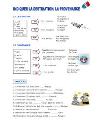 Indiquer La Destination Et La Provenance A1 French Flashcards Learn French French Lessons