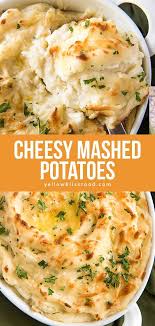 Easy Cheesy Mashed Potatoes Recipe Yellowblissroad Com Recipe Potato Side Dishes Cheesy Mashed Potatoes Cheesy Mashed Potatoes Recipe