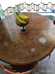 Varnish and lacquer finishes provide a strong protective layer over the top surface of the wood. Clover House Removing White Heat Marks From Your Table Top