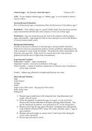 See the grading rubric below to find out what to include for each section. Osmosis Egg Experiment Lab Report Egg Osmosis Sample 2 Lab