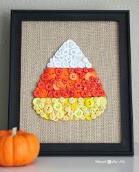 Candy Corn Button Art Repeat Crafter Me Fall Halloween Crafts Candy Corn Crafts Fall Crafts