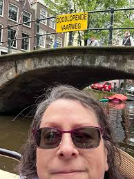 Amsterdam bridge where people swim