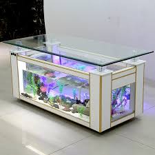 If you're thinking of having an aquarium in your living room, then. Free Water Rectangular Coffee Table Fish Tank Living Room Ecological Glass Aquarium Small Large Creative Tea Table Turtle Tank