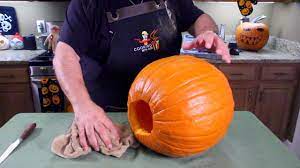 Insert the mixer beater into your drill and run along the insides of the pumpkin to start clearing material. How To Clean A Pumpkin In 2 Minutes Youtube