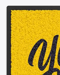 Door Mat Mockup In Object Mockups On Yellow Images Object Mockups