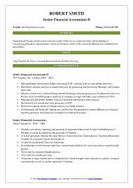 Those four responsibilities are interdependent and decision making: Senior Financial Accountant Resume Samples Qwikresume