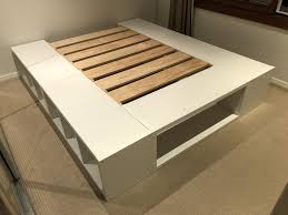 This pretty tailored upholstered bed is one of the most confusing bed frames on the ikea site. Pin On My Ikea Kallax King Size Bed Frame