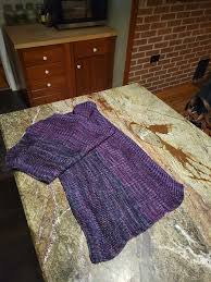 Scarf-wrap for a very good friend finally done. This was supposed to be a  Hannukah present in single color brioche, but time ran out and mistakes  kept piling up, so I switched