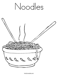 It's an abstract i titled spaghetti & meatballs. Noodles Coloring Page Twisty Noodle
