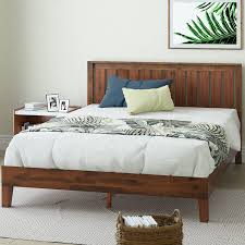 Shop with afterpay on eligible items. Amazon Com Zinus Vivek 12 Inch Deluxe Wood Platform Bed With Headboard No Box Spring Needed Wood Slat Support Antique Espresso Finish Queen Home Kitchen
