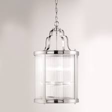 Unlike chandeliers, however, large pendant fixtures usually have only a single bulb enclosed within a protective casing. Franklin 8 Light Ceiling Lantern Pendant In Chrome With Clear Reeded Glass Panels Lighting From The Home Lighting Centre Uk