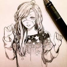 Another Take On Star She Was Found Inside A Meteorite On A Starry Night Origins Unknown I Don T H Anime Sketch Art Drawings Sketches Anime Drawings