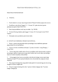 Check spelling or type a new query. Peraturan Pertandingan Futsal 2015 Gendon Don Academia Edu