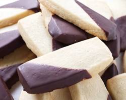 Image of Chocolate Dipped Shortbread Cookies