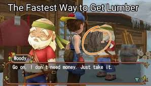 How To Get Lumber Easily And Quickly Harvest Moon Hero Of Leaf Valley Droid Harvest