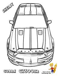 Mustang coloring pages 14 with mustang coloring pages. Fierce Car Coloring Ford Muscle Cars Free Mustangs T Bird