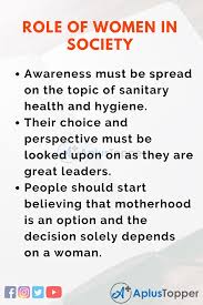 Oh i was there when the first great dip happened. Essay On Role Of Women In Society Role Of Women In Society Essay For Students And Children In English A Plus Topper