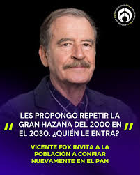 PorSiNoLoViste ¿Es posible? 😲👀Vicente Fox, expresidente de México, no  descarta que el PAN pueda hacer historia en 2030 y logre lo que su  candidatura en el 2000, sacar al oficialismo de Palacio Nacional. ⭕🔥