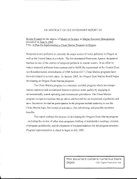 An Abstract Of The Internship Report Of