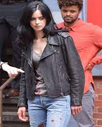 Pin On Jessica Jones The Defenders Biker Jacket