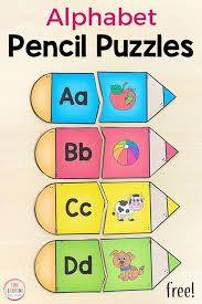 Pencil Alphabet Puzzles For Back To School Alphabet Activities Preschool Alphabet Preschool Alphabet Activities